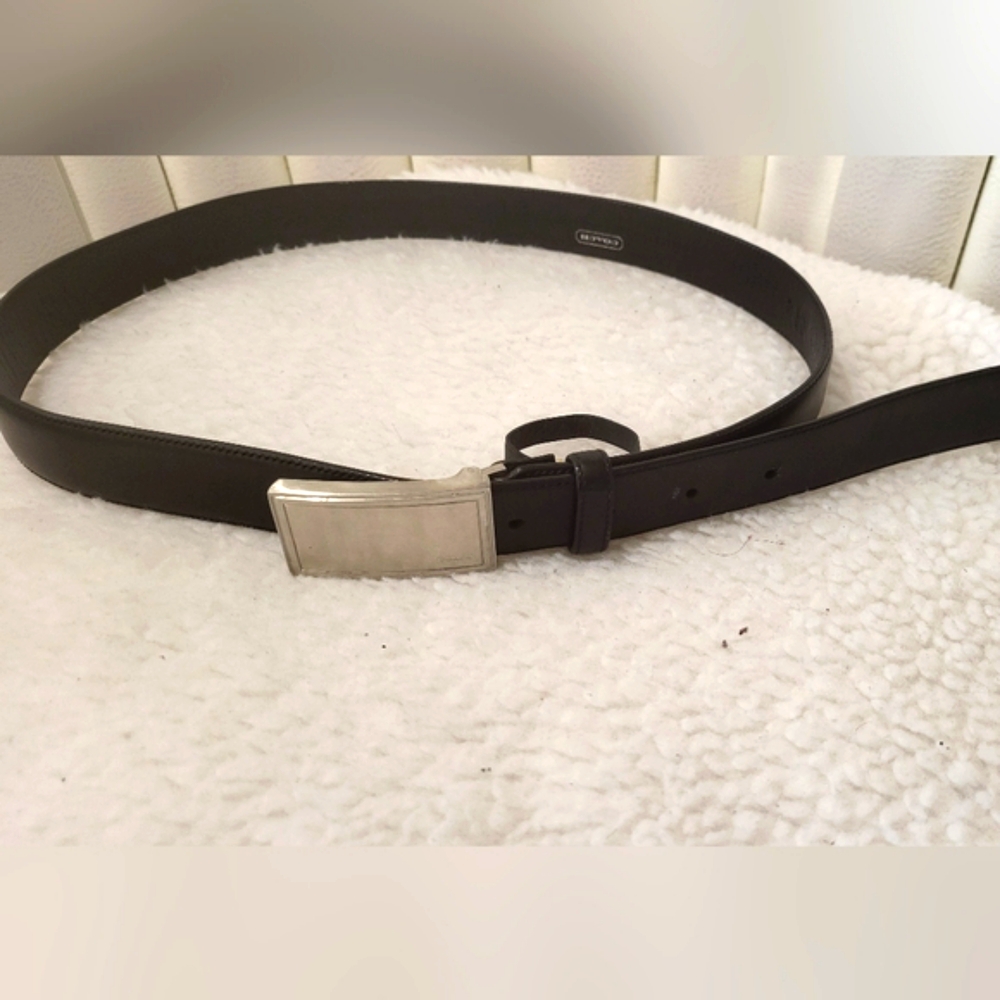 Coach leather black belt. Size 30 .